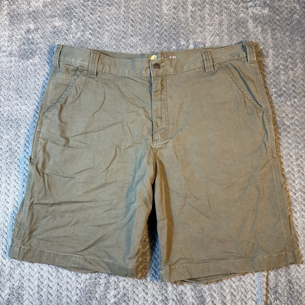 Carhartt Rugged Flex Work Shorts Relaxed Fit 40‎ Men Green Canvas Utility 102514